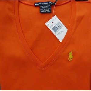Ladies new Ralph Lauren v neck short sleeve polo